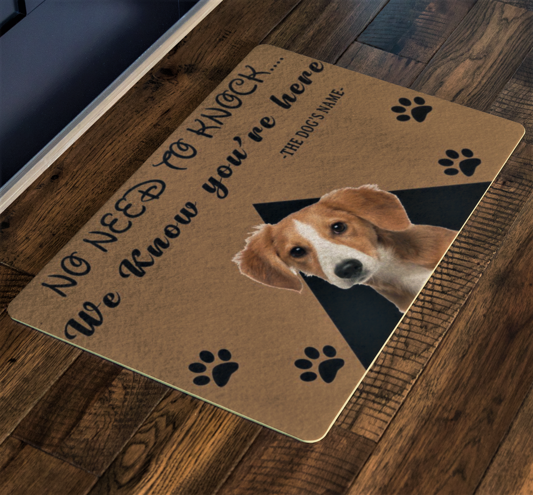 No Need To Knock Customize T-Shirts Name and T-Shirts Picture , Pets Special Doormat For Homes Exclusive ( Best price Deal)